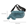 thumbnail image 4 of Bolso Mujer Cinturón Cintura Versátil Mullido Bandolera Otoño Invierno Monedero Azul, 4 of 8
