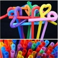 thumbnail image 4 of 100 Pack Plastic Drinking Straws, 9.8 Inches Colorful Extra Long Flexible Bendy Straws Party Disposable Drinking Straws, Bpa-Free, Assorted Colors, 4 of 7