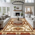 thumbnail image 3 of 6'x9' Area Rugs, Burnt Orange Boho Indoor Outdoor Area Rug for Living Room Bedroom, Beige Brown Ethnic Tribe Washable Bathroom Rugs Kitchen Floor Carpet Mats Home Decor Aesthetic, 3 of 8