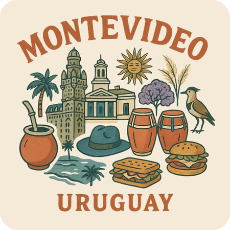 Montevideo Uruguay Keepsakes Souvenir Vinyl Sticker – Destination Travel Keepsake Collectible (6-Inches Wide)
