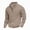 L101-Khaki, variant on Men's Hoodless Sweater Solid Color Jacquard Small Square Loose Half Zipper Henryneck Long Sleeve Sweater