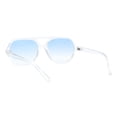 thumbnail image 3 of Unisex Retro Fashion Sunglasses Flat Top Racer Aviator Translucent Clear, Blue, 3 of 4