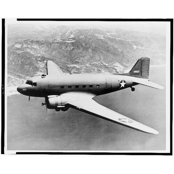 8x12 Photo-Douglas C-47, a military airplane, 1959,Aircraft Co