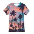 thumbnail image 2 of Aboser Kids Boys T-shirt 4-15 Years Old Graphic Tees Trendy Hawaiian Tshirt Toddler Boy Short Sleeve Tee Tops Summer Palm Tree T Shirts, 2 of 3