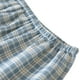 thumbnail image 4 of Conjunto de pijama de verano para hombre, cárdigan de manga corta de gasa fina y pantalones cortos, ropa de casa a cuadros, conjunto de pijama para hombre, 4 of 8