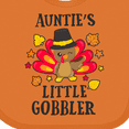 thumbnail image 4 of Inktastic Auntie's Little Gobbler with Turkey and Leaves Boys or Girls Baby Bib, 4 of 4