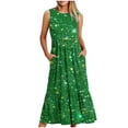 thumbnail image 1 of EQWLJWE Robes à Paillettes à Étages pour Femmes avec Poches, Robes d'Été pour Femmes 2024 Vacances Tendance Décontractée Robe T-Shirt à Manches Courtes, Robes d'Été à Étages de Plage pour Femmes 2024, 1 of 4