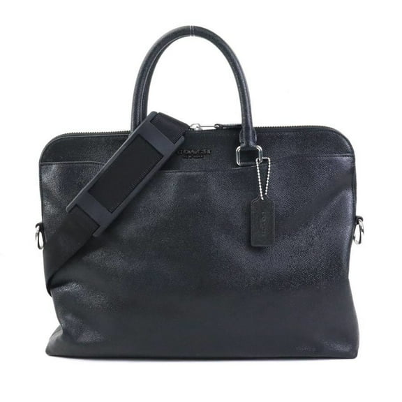 Pre-Owned COACH handbag shoulder bag leather black men's 55838k (Good)