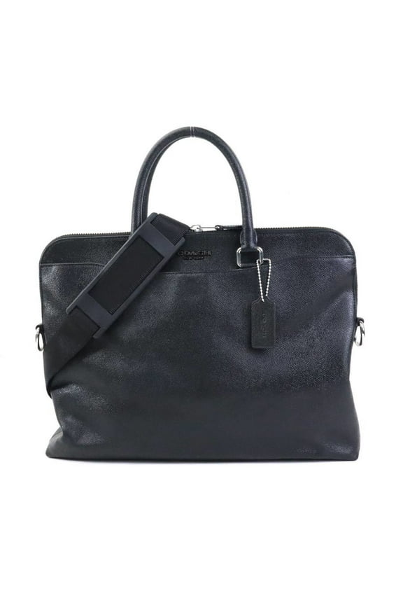 Pre-Owned COACH handbag shoulder bag leather black men's 55838k (Good)