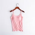 thumbnail image 2 of JGGSPWM Plus Size Womens Camisole Adjustable Strap Tank Tops with Shelf Bra Stretch Undershirts Comfy Cotton Summer Vest Pink XXXXL, 2 of 7