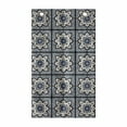 thumbnail image 1 of Moroccan Hanging Pocket Organizer, Floral Inspired Oriental Damask Illustration, Printed Polyester Storage Bag with Pockets, 21" x 31", Eggshell Night Blue, 1 of 2