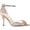 Champagne Crystal, variant on NINA Womens Navy Cushioned Ankle Strap Embellished Volanda Almond Toe Stiletto Zip-Up Dress Sandals 9 M