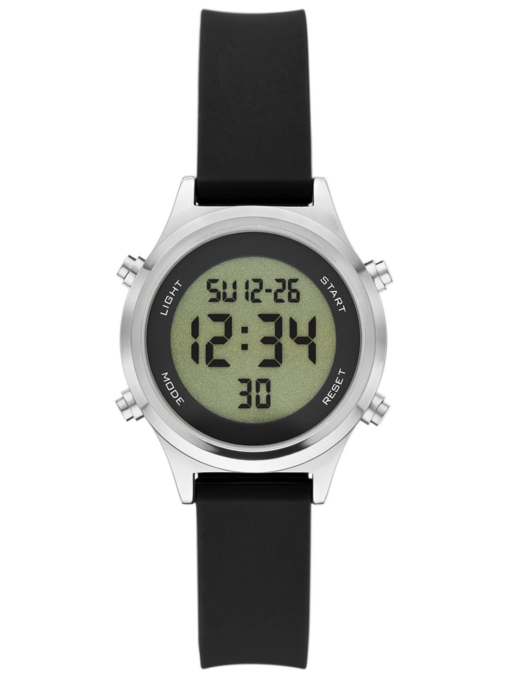 Time and Tru Women's Digital Wristwatch Rose Gold Tone Round Case