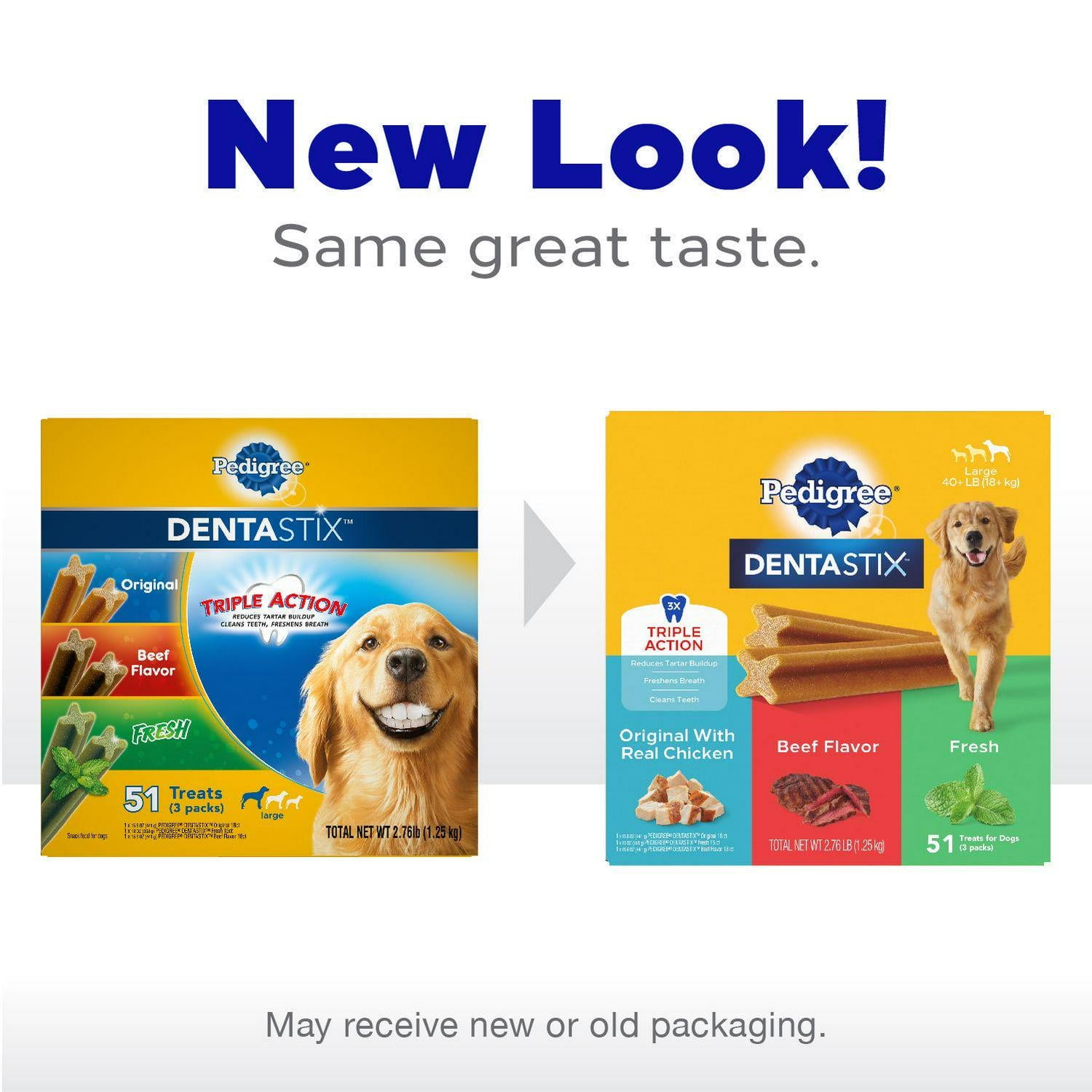DENTASTIX Large Dog Dental Care Treats Original Beef and Fresh