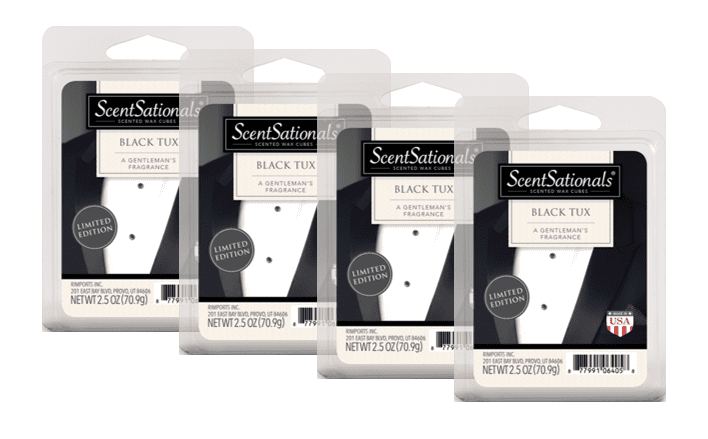 ScentSationals 2.5 oz Black Tux Scented Wax Melts, 4-Pack