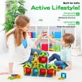 thumbnail image 3 of Mini Magnetic Tiles Travel Set with Metal Storage Box,STEM Christmas Holiday Toy for Kids Ages 3–12, Magnet Toys Gifts for Toddlers Boys & Girls Christmas Birthday, 3 of 8