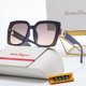 thumbnail image 4 of 2023 Nuevo Salvatore Ferragamo Gafas De Sol De Marca De Lujo Clásica Tendencia De Moda Retro Mujeres Hombres Piloto, 4 of 4