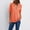Orange, variant on HOMBOM Women Tops and Blouses Short Sleeve Hot Pink Casual Half Zip V-Neck Solid T-Shirts XL