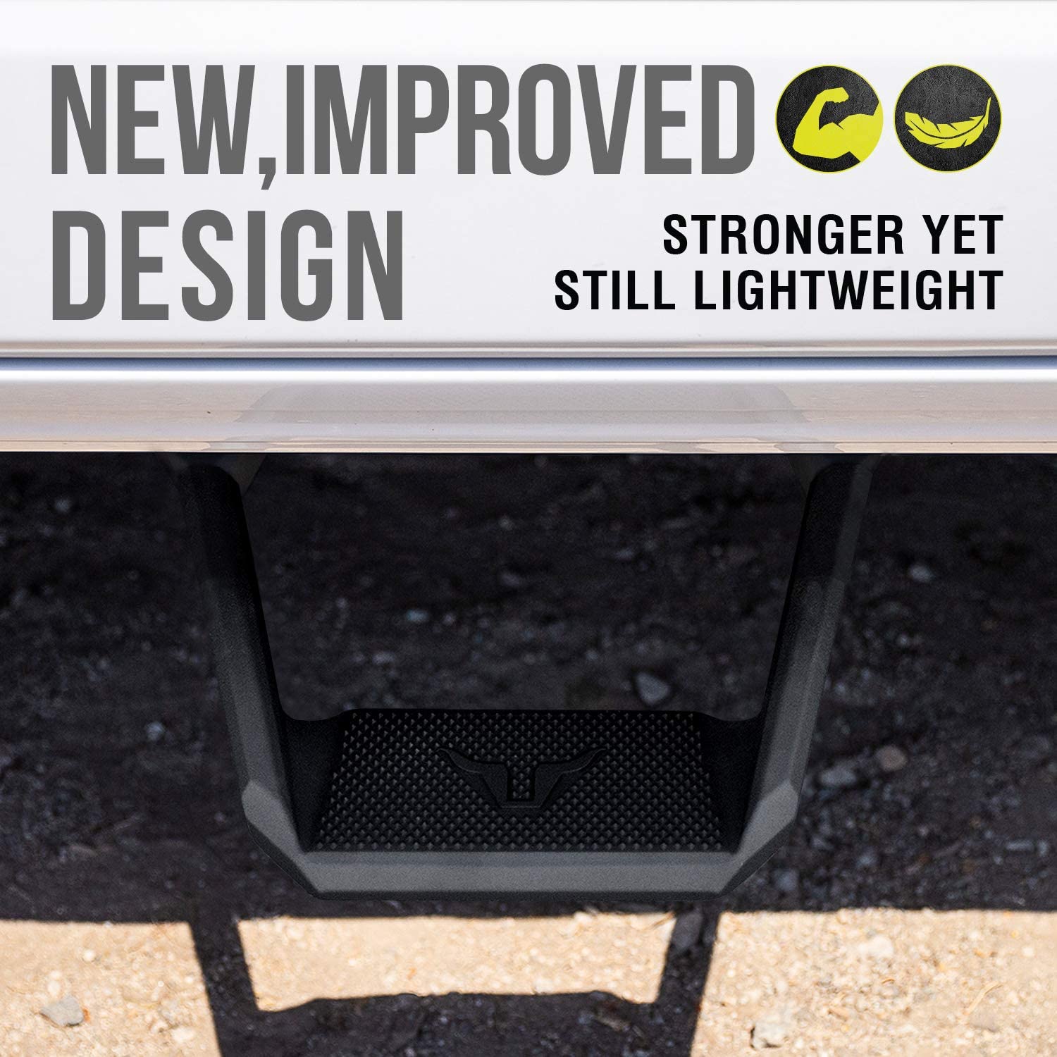 Bully 5002 Series Aluminium Truck Side Steps Set of 2 - Black