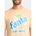 thumbnail image 4 of Fanta Men's and Big Men's Orange Graphic Tee with Short Sleeves, Sizes S-3XL, 4 of 5