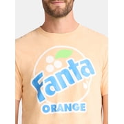 Fanta Men's and Big Men's Orange Graphic Tee with Short Sleeves, Sizes S-3XL