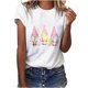 thumbnail image 4 of Pascua mujer casual manga corta impreso cuello redondo blusa camiseta damas tops Pompotops hkajfhjk461083, 4 of 7