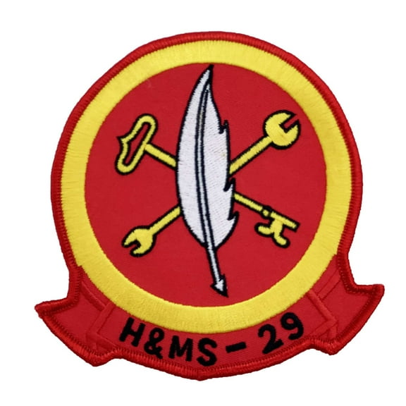 Marine Corps HMS 29 Patch - Plastic Backing