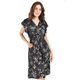 thumbnail image 5 of Vestido estampado flores Roman Fashion /Juvenil, 8867-13 (Negro flores) negro G, 5 of 6