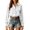 White, variant on ClodeEU Women Lapel Long Sleeve Button Down Shirts,Casual Loose Blouse Army Green,Women's Plus L