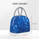 thumbnail image 2 of Fotbe A Blue Glitter Bolsa de Almuerzo con Estampado, Lonchera Aislada, Contenedor de Comida Reutilizable Tipo Cooler a Prueba de Fugas, 2 of 6
