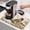 Brown, variant on Rooster Farmhouse Hen Dish Drying Mats for Kitchen Counter, Country Butterfly Rustic Wood Grain Absorbent Coffee Bar Mat with Non-slip Rubber Backed Quick Drying Dish Rack Pad 12"x16"