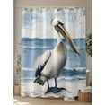 thumbnail image 4 of Shower Curtain, Pelican Ocean Modern Bird Washable Shower Curtain with Hooks Bath Decor Fabric Shower Curtains for Bathroom, Hotel, Stalls, Bathtubs, 72x96 Inch, 4 of 6