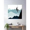 thumbnail image 2 of Climber In The Mountains Poster Wall Art, Modern Wall Decor, 24x24 UNFRAMED, 2 of 3