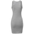 thumbnail image 3 of FashionOutfit Women's Fitted Solid Basic Sleeveless Racerback Bodycon Mini Dress, 3 of 3