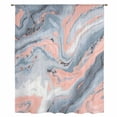 thumbnail image 2 of Orange Grey Marble Sheer Curtains 54 Inches Long, Modern Abstract Ombre Geometric Textured Light Filering Curtains, Breathable Simi Curtain Privacy Drapes for Kitchen Bathroom Small Window Treatment, 2 of 9