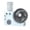Blue, variant on Weloille USB Rechargeable Atomizing Desktop Fan, Ultra Quiet Mini Cooling Air Cooler Fan with Data Cable, Portable 2 Speed Adjustable Misting Fan, for Home Office Desk Outdoor Travel Use