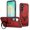 Red, variant on Dteck Magnetic Case for Samsung Galaxy S25,Shockproof TPU PC Ring Holder Case Compatible with Mag Safe Military Drop Protection Kickstand Back Cover,Black