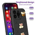 thumbnail image 2 of Allytechgroup Kids Case for iPhone 16 Pro, Cute EVA Foam Cover with 3D Cartoon Charms, Shockproof Soft TPU Protective Case for Girls Boys Slim Anti-Scratch Bumper for iPhone 16 Pro, Black, 2 of 6