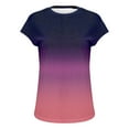 thumbnail image 2 of T-Shirt à Manches Courtes pour Femmes Seductiva Liquidation d'Économies d'Été Haut Tricoté à Manches Courtes pour Femmes Blouse à Col Rond Douce et Extensible T-Shirt Décontracté Polyvalent pour Usage Quotidien, 2 of 7