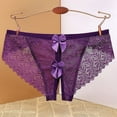 thumbnail image 2 of Women's Underwear Sexy Lace Hollow Open Crotch Shorts Pure Desire And Scheming Bow, 2 of 2