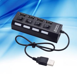 PENIKOKO USB Extendeur de port USB HUB Transfert de données noir pour l'école 1Pcs