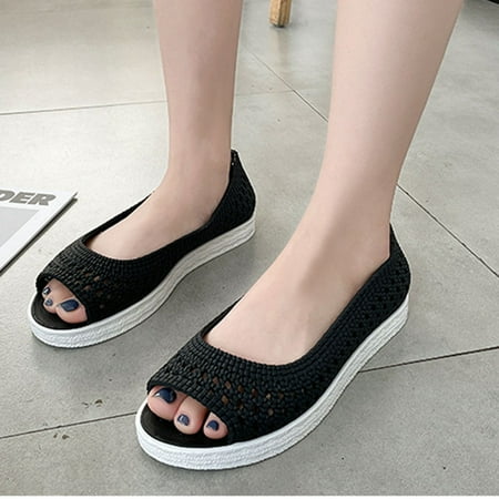 

Women s Hollow Sandals Breathable Slip-on Casual Shoes Summer Beach Supply Vintage Style