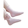 thumbnail image 4 of Kmbangi Kids Socks Toddler Solid Color Short Tube Socks with Big Bowknot, 4 of 9