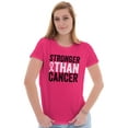 thumbnail image 4 of Stronger Than Breast Cancer Warrior Womens Slim Fit Graphic Tee Brisco Brands S, 4 of 5