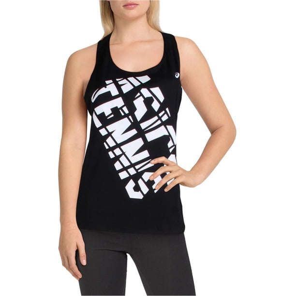 ASICS Womens Graphic Practice Racerback Tank Top black L