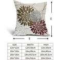 thumbnail image 5 of Brown Burgundy Throw Pillow Covers 20x20 Inch Dahlia Flower Decorative Pillows Modern Geometry Floral Outdoor Farmhouse Pillowcase Linen Square Cushion Case Decor for Home Sofa Couch Bed, Set of 2, 5 of 6