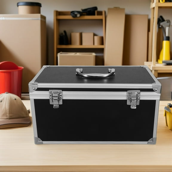 WRITWAA Aluminum Tool Box Portable Storage Case with Foam Inserts and Non Slide Handle