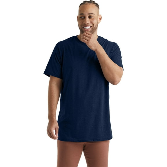 Hanes Men's & Big & Tall Men's Triblend Lightweight Crewneck Tee Shirt, Sizes S-4XLT