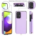 thumbnail image 5 of Crossbody Wallet Phone Case For Samsung Galaxy A53 5G with Card Holder,Kickstand,Zipper Card Slot Protector Shockproof PU Leather Purse Cover with Removable Cross Body Strap&Wrist Strap,Lightpurple, 5 of 8