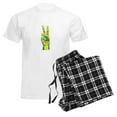 thumbnail image 6 of CafePress - Peace For Ukraine Ukrainian Hand Peace Sig Pajamas - Men's Light Loose Fit Cotton Pajama Set, 6 of 7